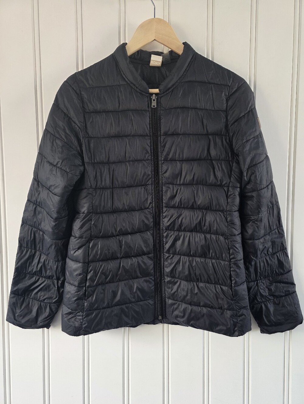 Roxy Endless Dreaming Packable Lightweight Puffer Jacket Black Womens Size 4